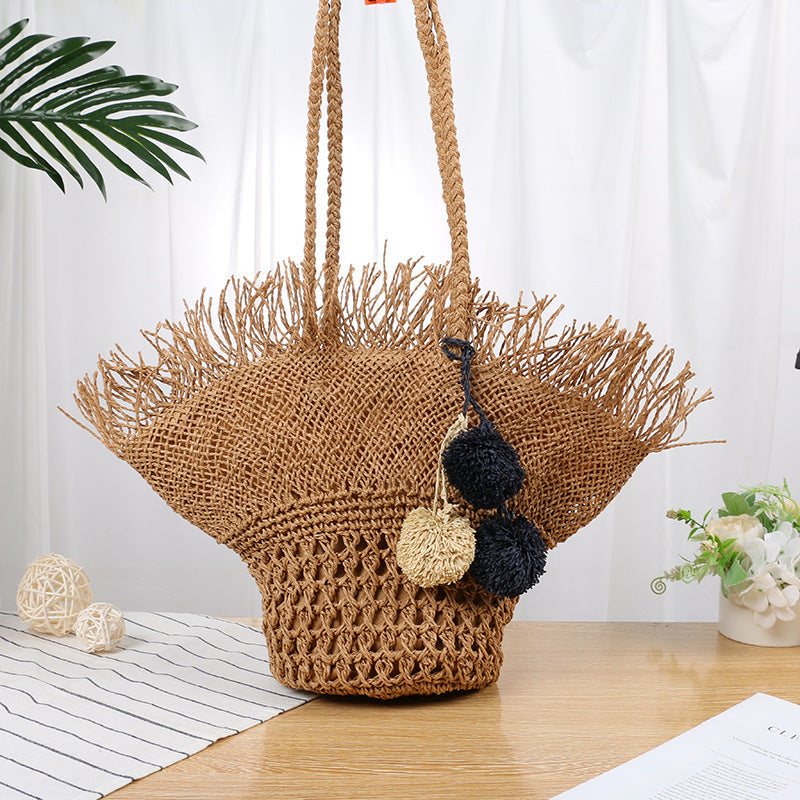 Summer Straw Woven Beach Fairy Western Handbags