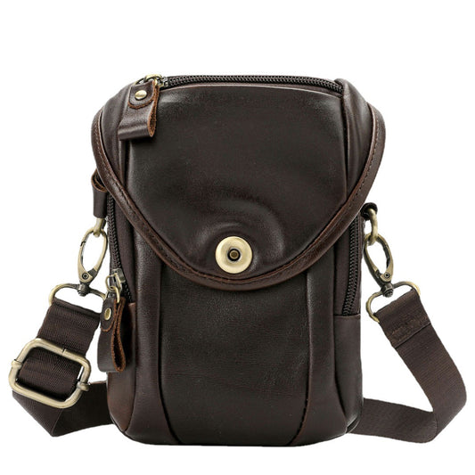 Men's First Layer Cowhide Leather Retro Soft Men's Shoulder Bags