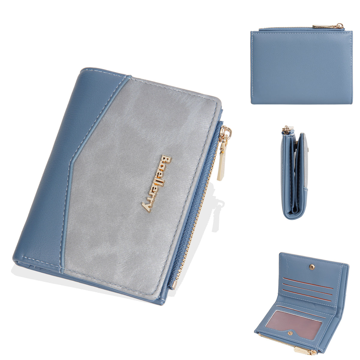 Women's Short Simple Multiple Slots Two Fold Ladies Wallet