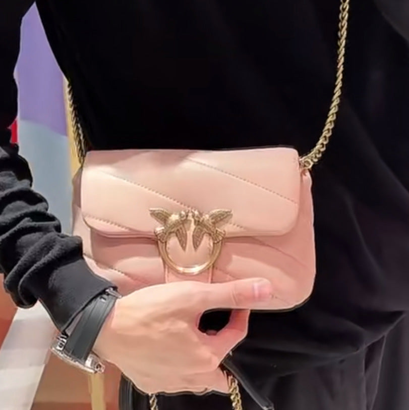 Women's High Quality Sheepskin Puff Pillow Chain Shoulder Bags