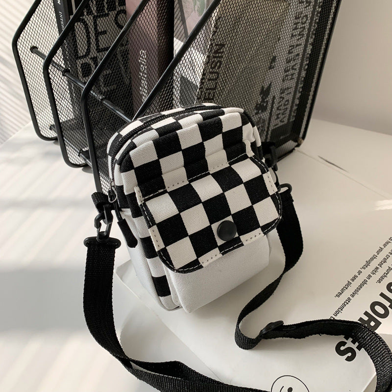 Women's Plaid Pouch Niche Personality Canvas Women's Shoulder Bag