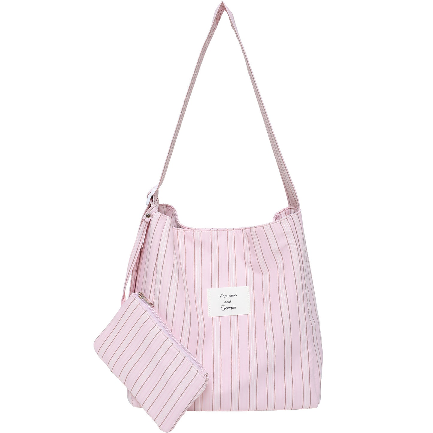 Korean Style Canvas Female Commuter Niche Striped Large Tote Bags