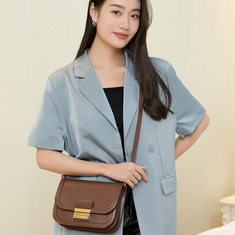 Fashion Women's Niche Retro Simple Leather Bags