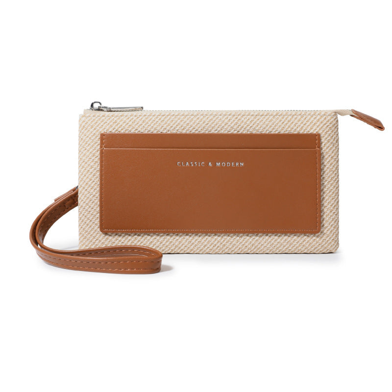 Durable Versatile Fashion Denim Texture Zipper Ladies Wallet