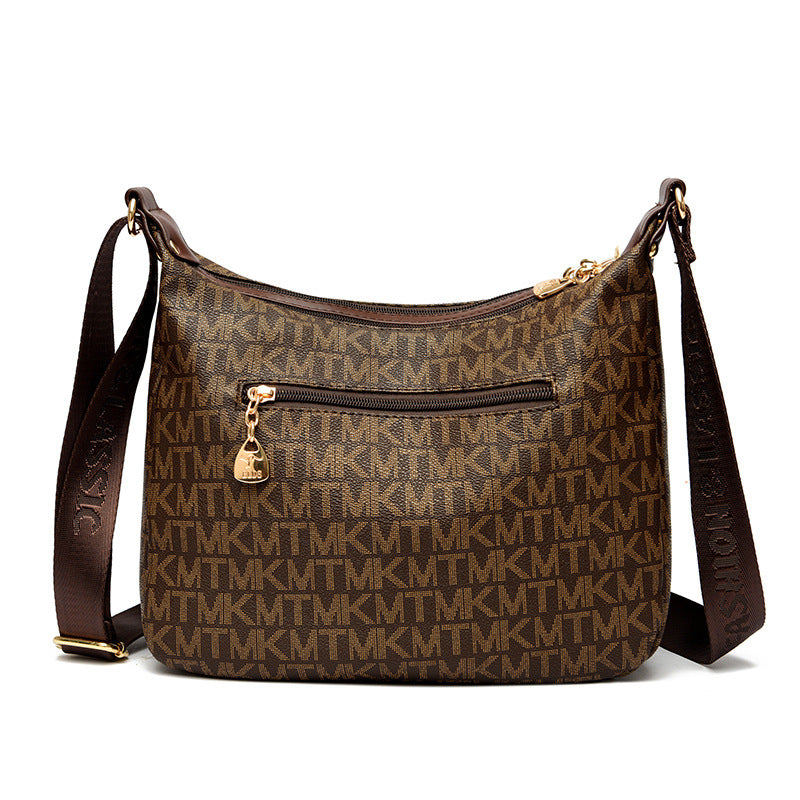 Women's Autumn Korean Style Simple Stitching Mother-in-law Crossbody Bags