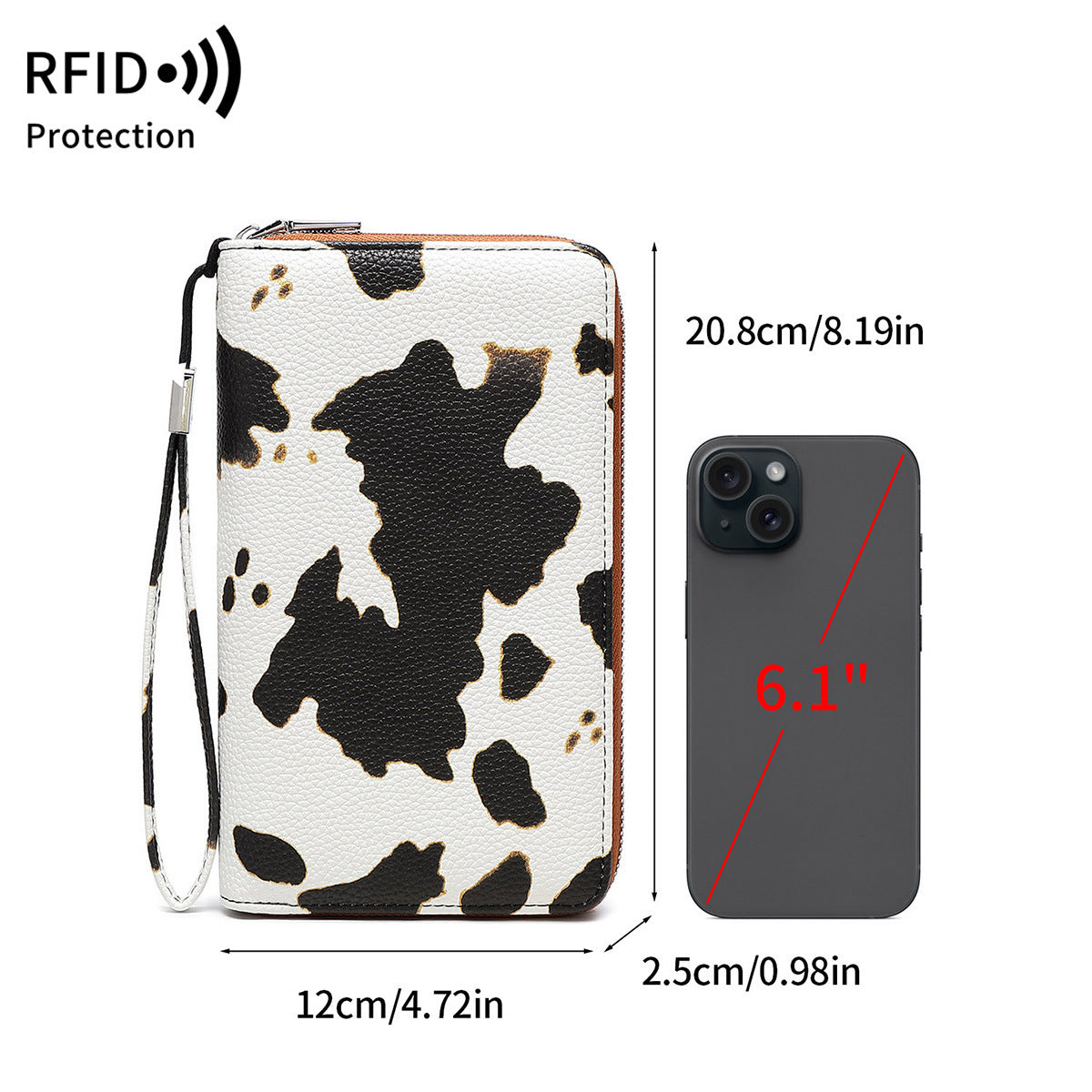 Women's Capacity Long Multi Slots Vintage Leopard Print Fashion Ladies Wallet
