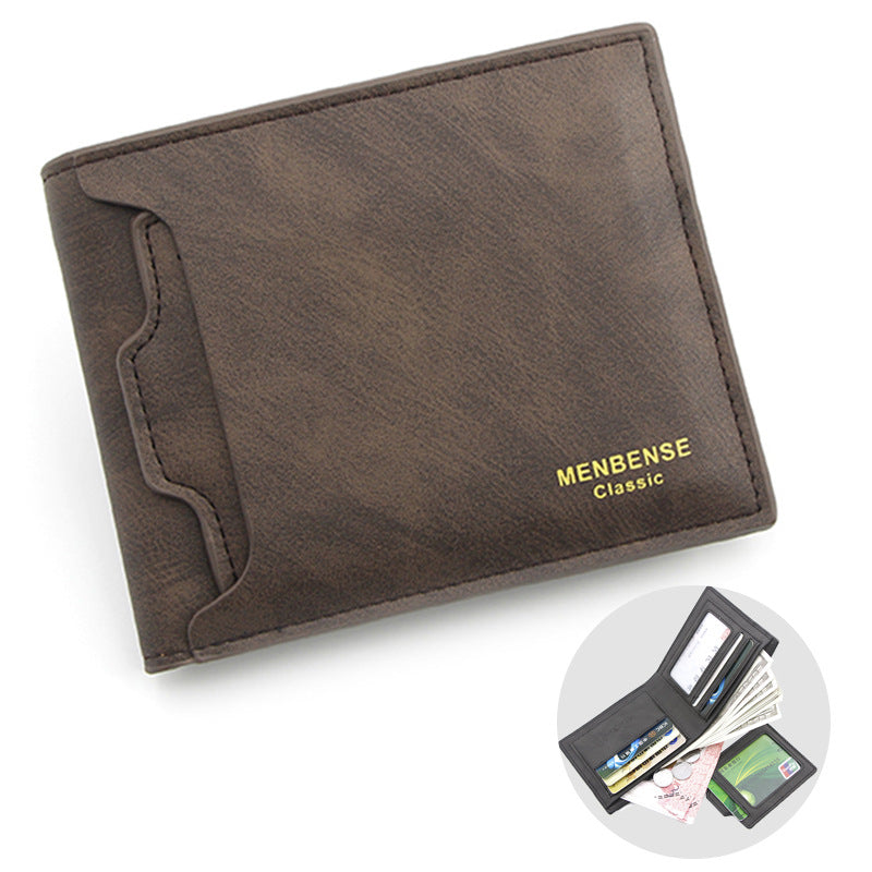 Men's Personalized Short Fashion Patchwork Multiple Slots Men's Wallet