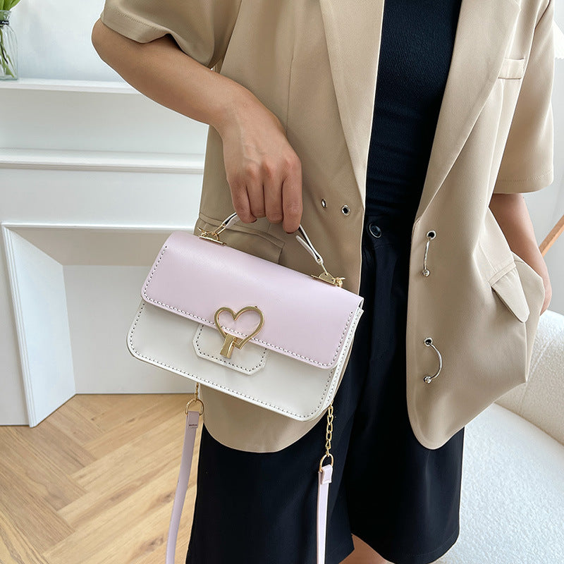 Women's Hand-woven Summer Self-made Contrast Color Material Women's Shoulder Bag