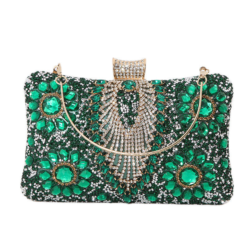 Versatile Women's Diamond Banquet Dress Portable Evening Bags