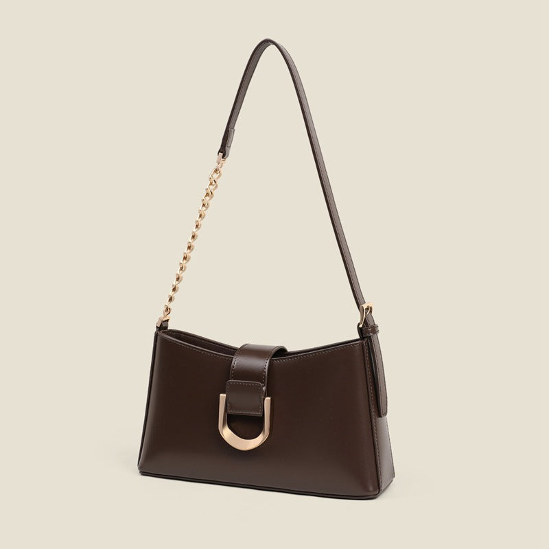 Women's Summer Genuine Leather Underarm Light Luxury Simplicity Women's Shoulder Bag