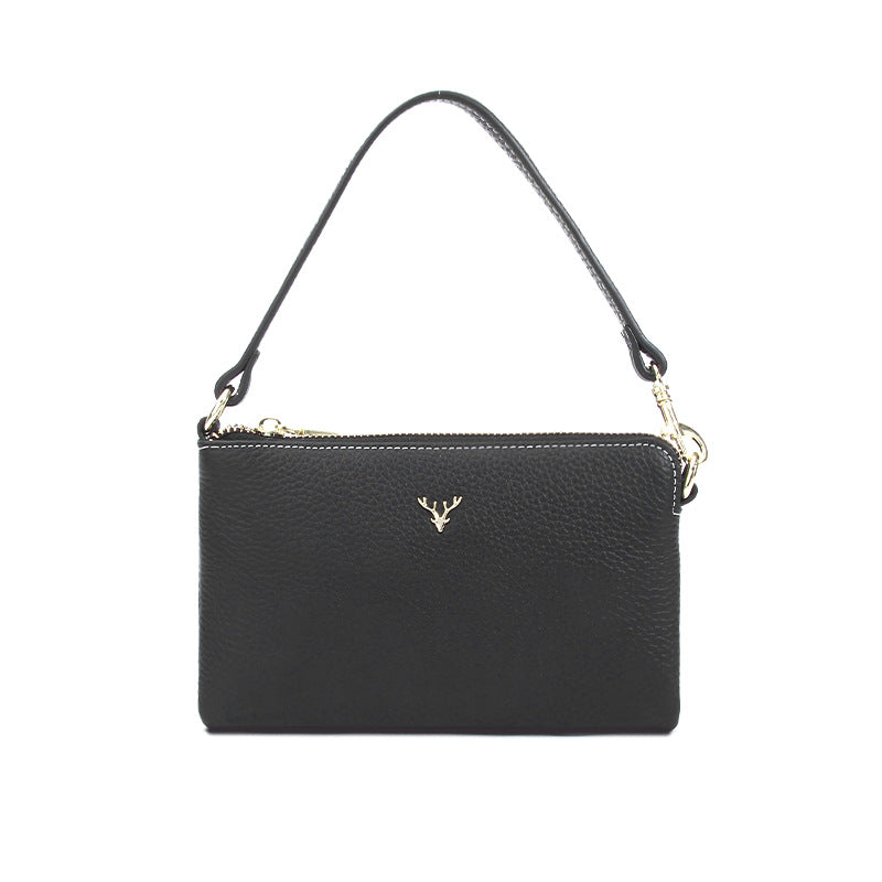 Women's Top Layer Cattlehide Leather Fashion Deer Head Bags