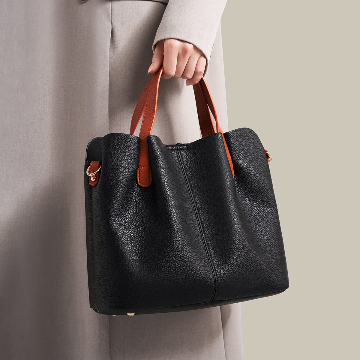 Women's Son Mother Contrast Color High Sense Large Handbags