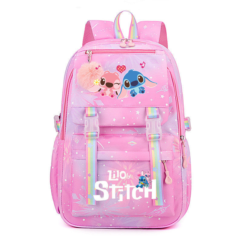 Star Stitch Large Capacity Rainbow Printing Backpacks