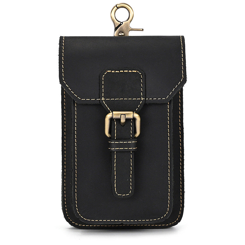 Men's Crazy Horse Leather Pocket First Layer Bags