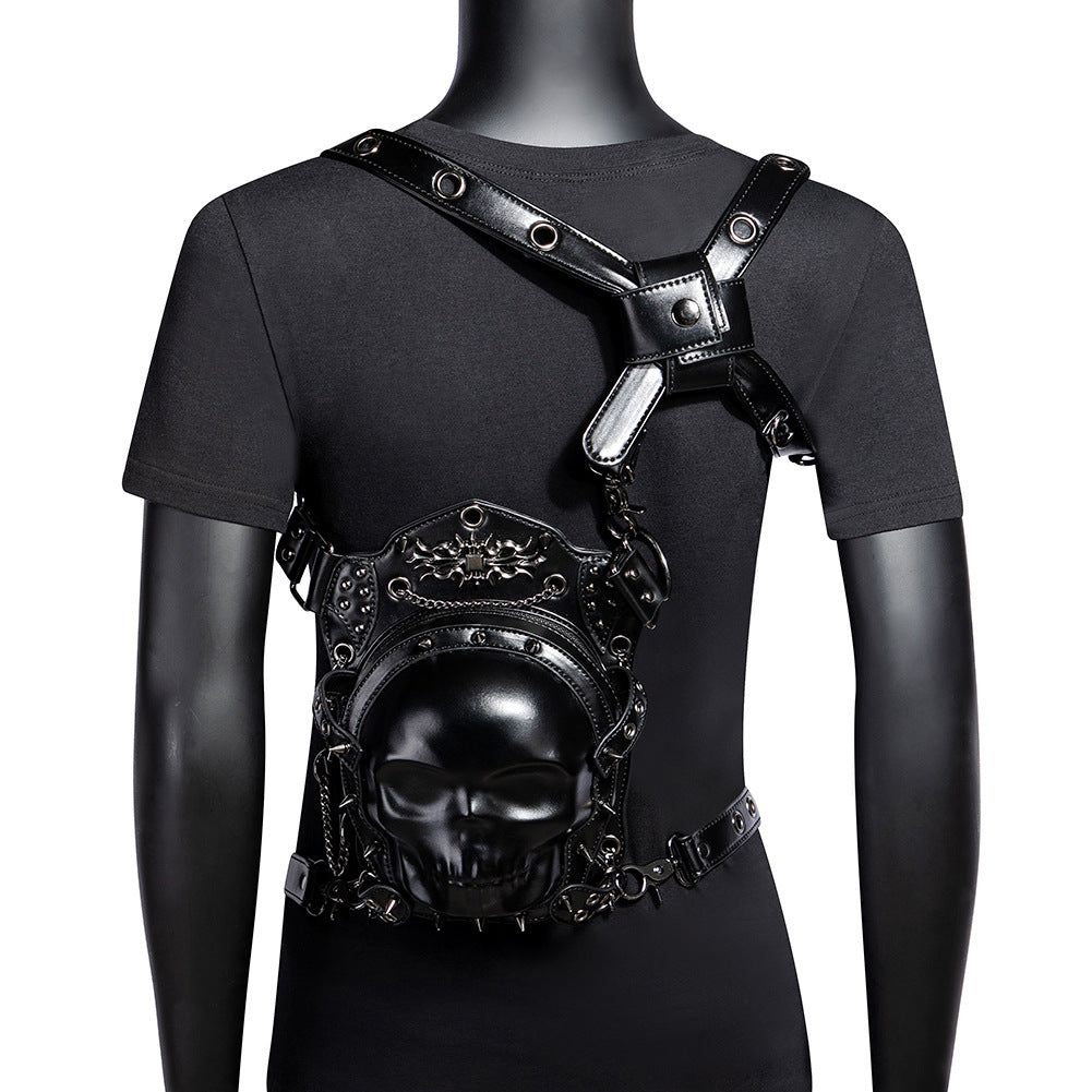 Women's Personalized Skull Dark Punk Motorcycle Women's Messenger Bag