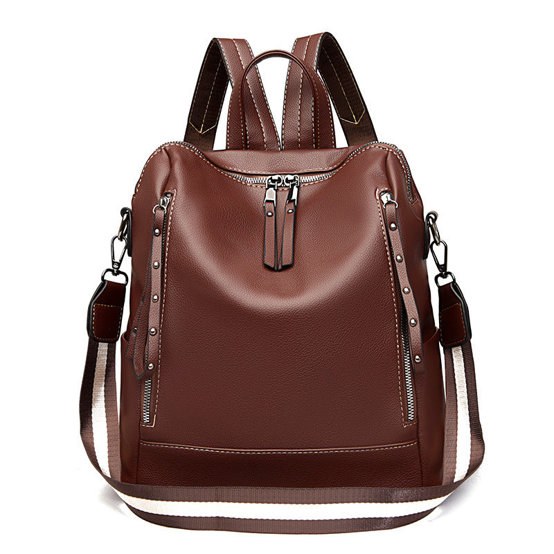Women's Fashion Retro Summer Soft Leather High Backpacks