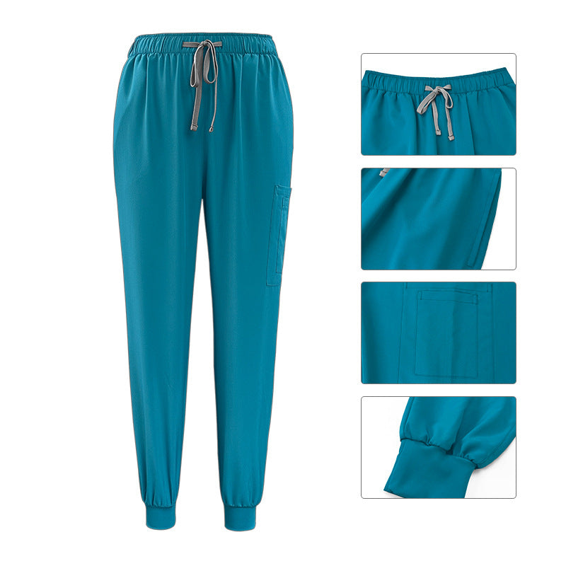 Elastic Button Casual Doctor Nurse Hospital Work Clothes Uniform