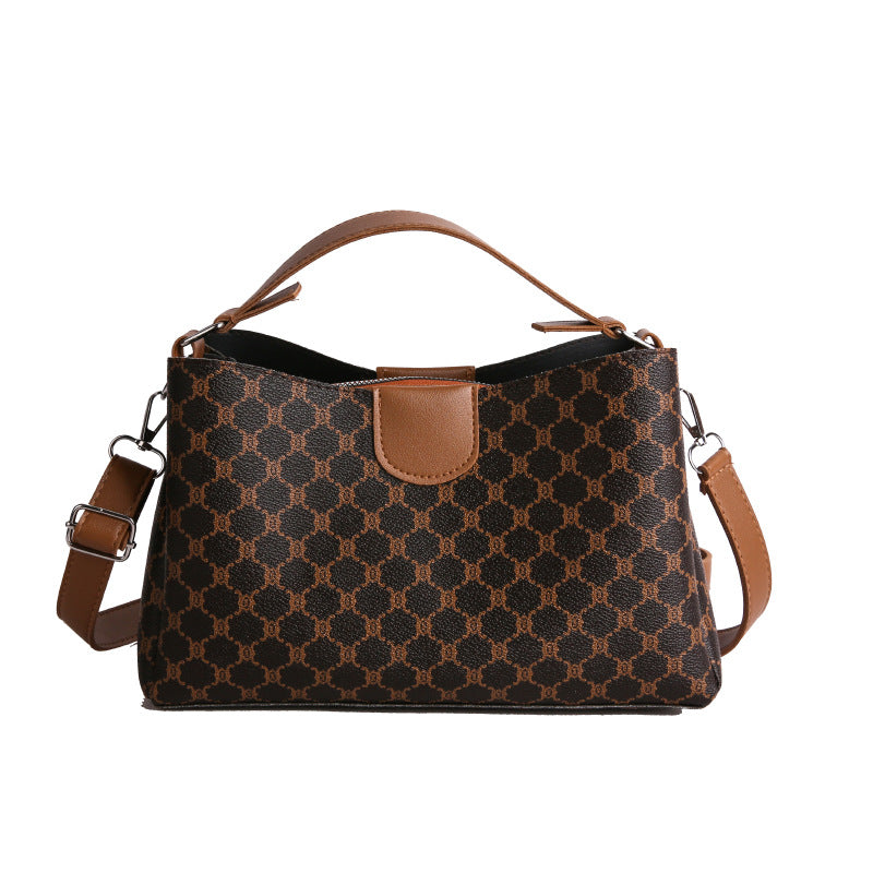 Women's Fashion Contrast Color Trendy Design Simple Women's Shoulder Bag