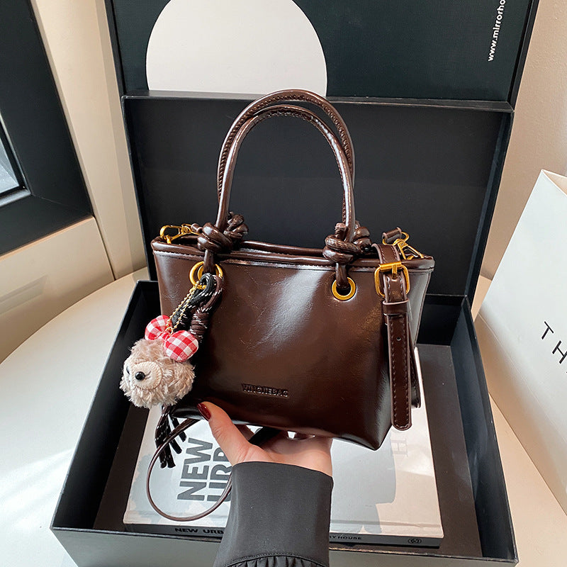 Women's Oil Wax Skin One Commute Western Women's Handbag