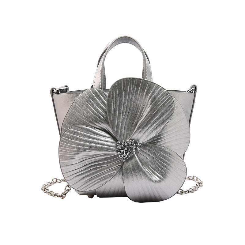 Women's Cute High-grade Three-dimensional Flower Hand-held Banquet Handbags