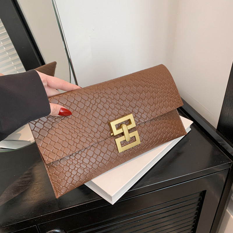 Women's Simple Diamond Plaid Trendy Korean Style Envelope Women's Shoulder Bag