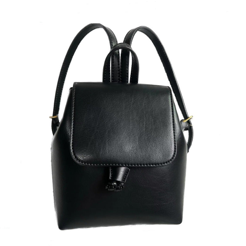 Graceful Durable Retro Brown Drawstring Texture Backpacks