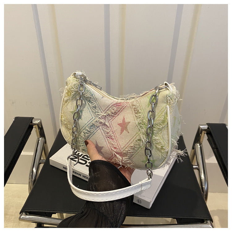 Women's Unique Gradient Denim Fashionable Design Leisure Bags
