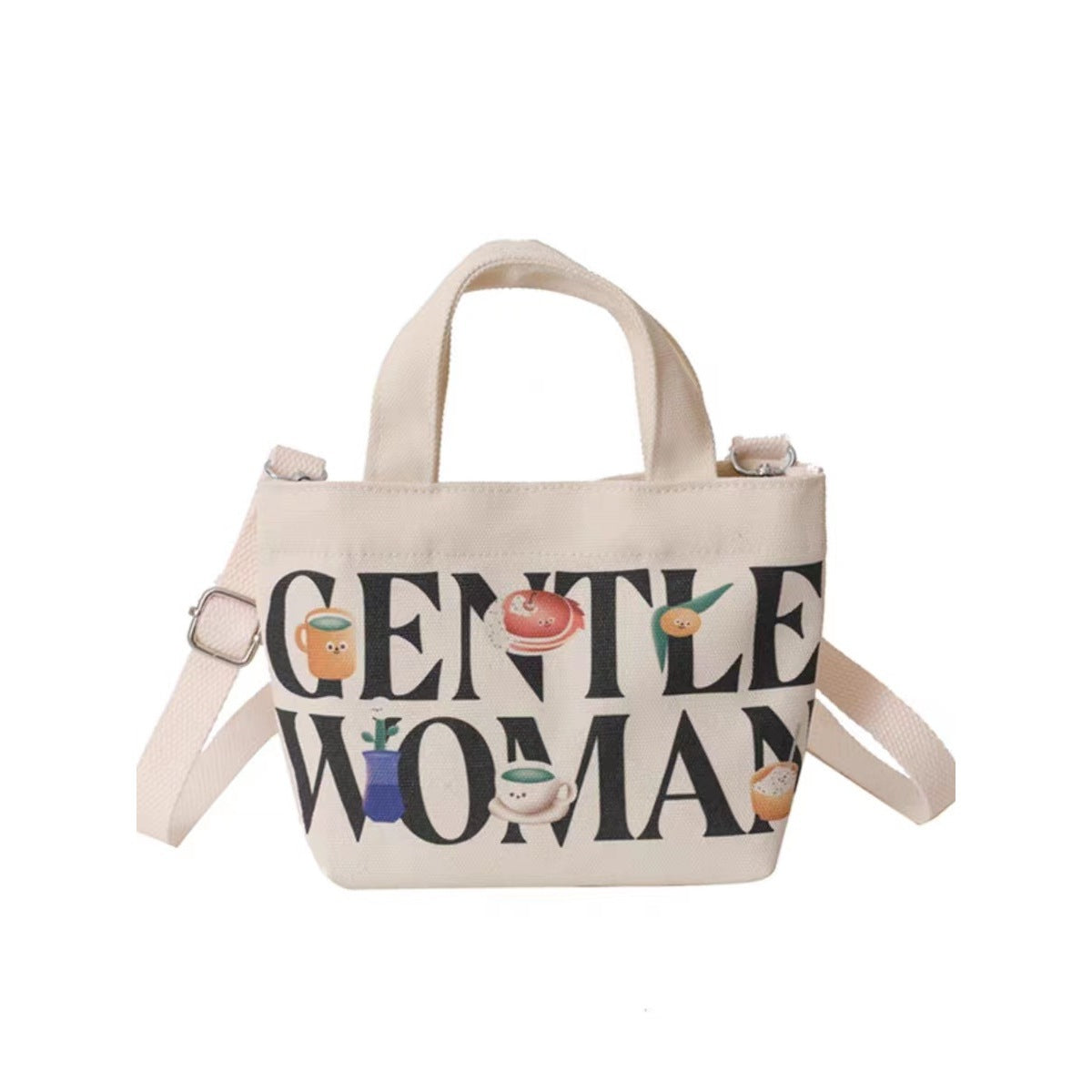 Women's Printed Canvas Fashion Portable Mini Female Women's Shoulder Bag