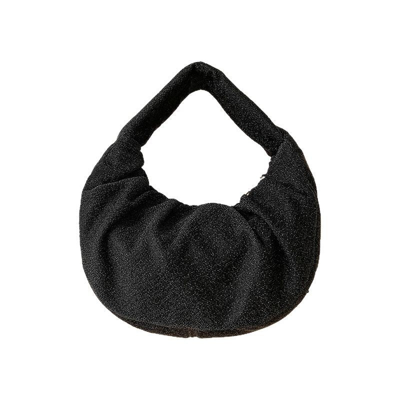 Women's Korean Pleated Moon Design High-grade Portable Handbags