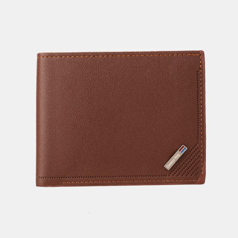 Men's Short Green Zipper Personality Versatility Integrated Men's Wallet