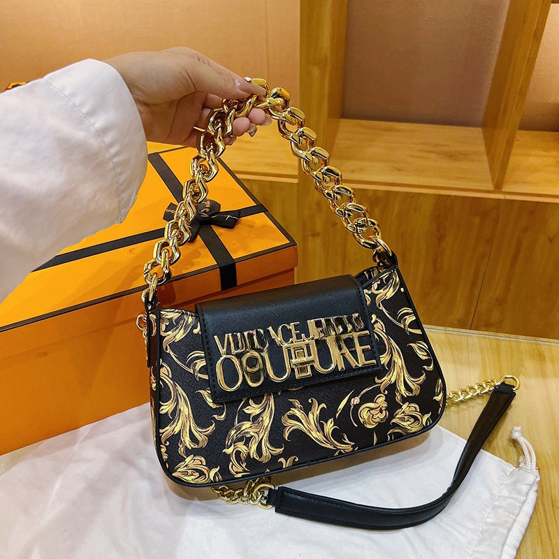 Women's Fashionable Fashion Printed Western Style Textured Shoulder Bags