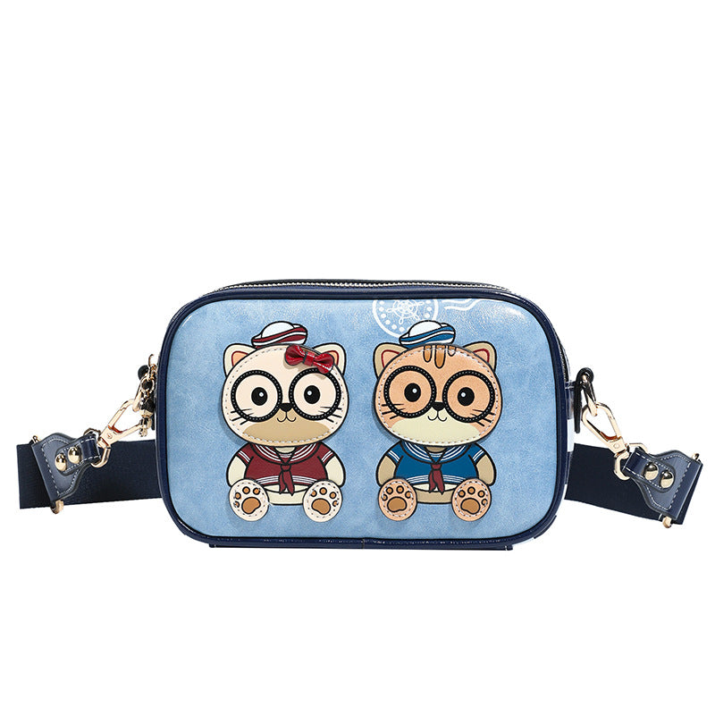 Women's Source Cute Cartoon Cat Stylish Western Women's Messenger Bag