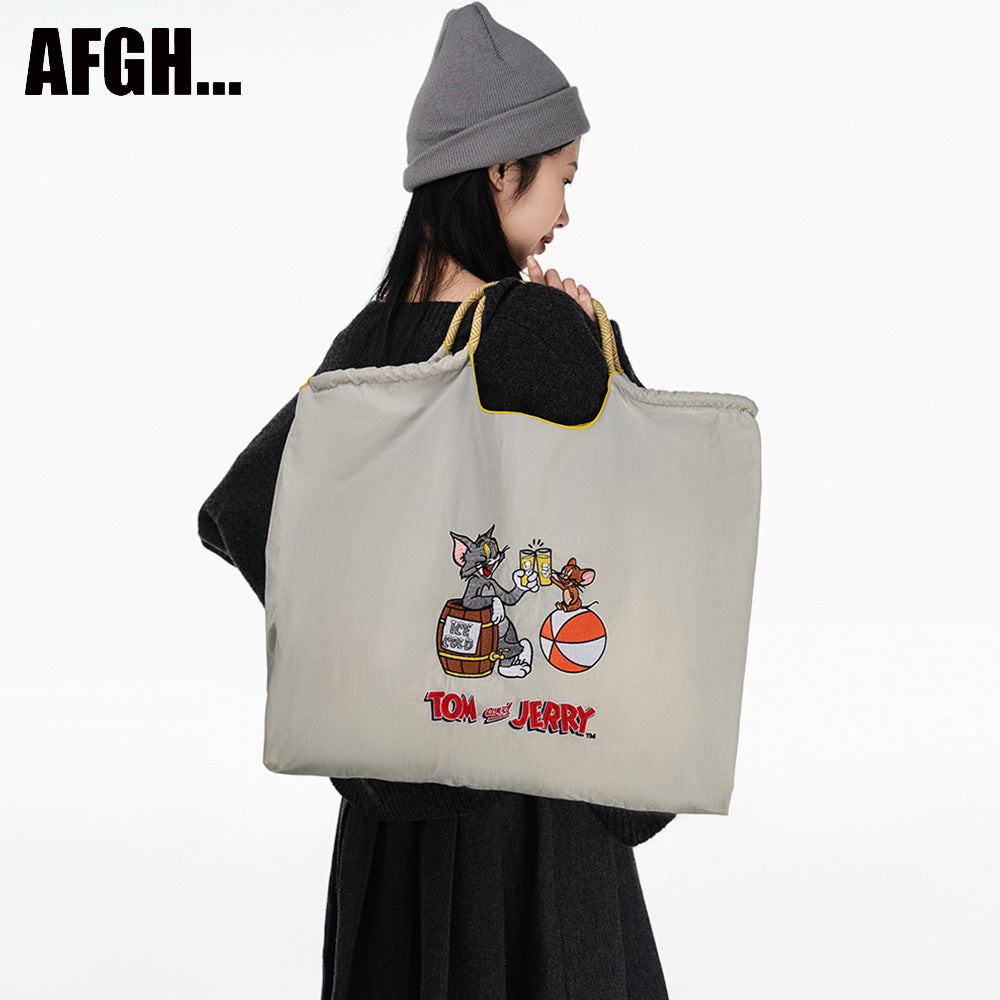 Authorized Cat Mouse Embroidered Shopping Premium Bags
