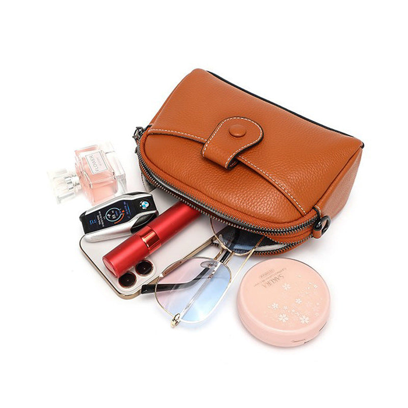 Women's Genuine Leather Cattlehide Fashion Mobile Crossbody Bags