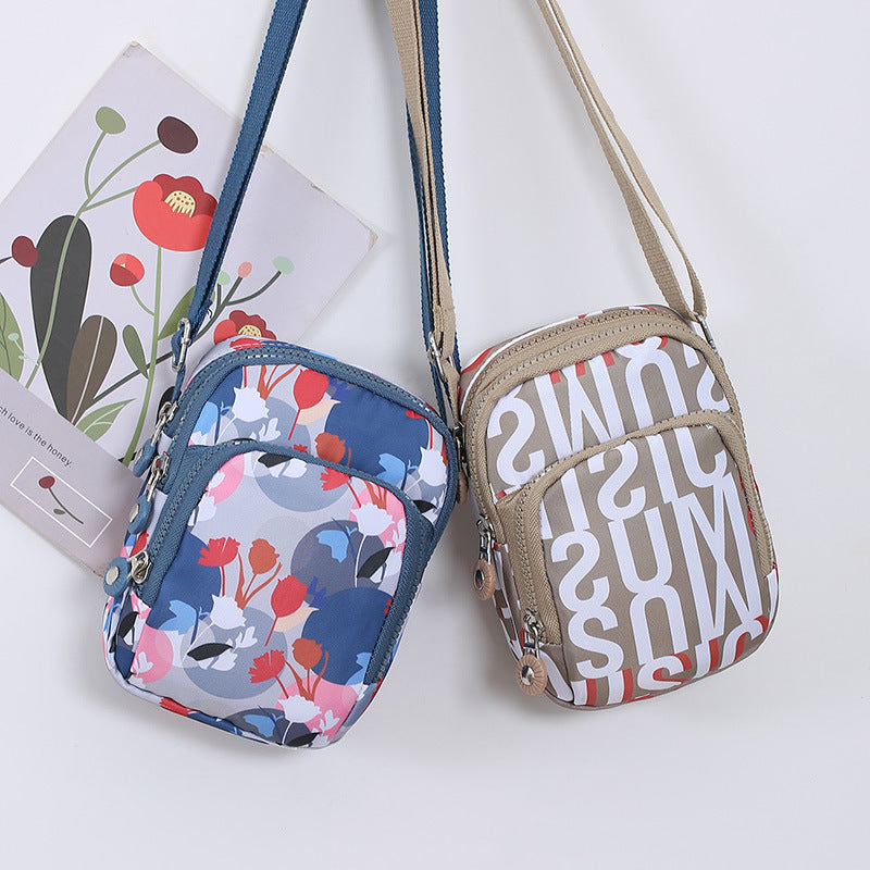 Women's Mobile Mini Nylon Trendy Vertical Women's Messenger Bag