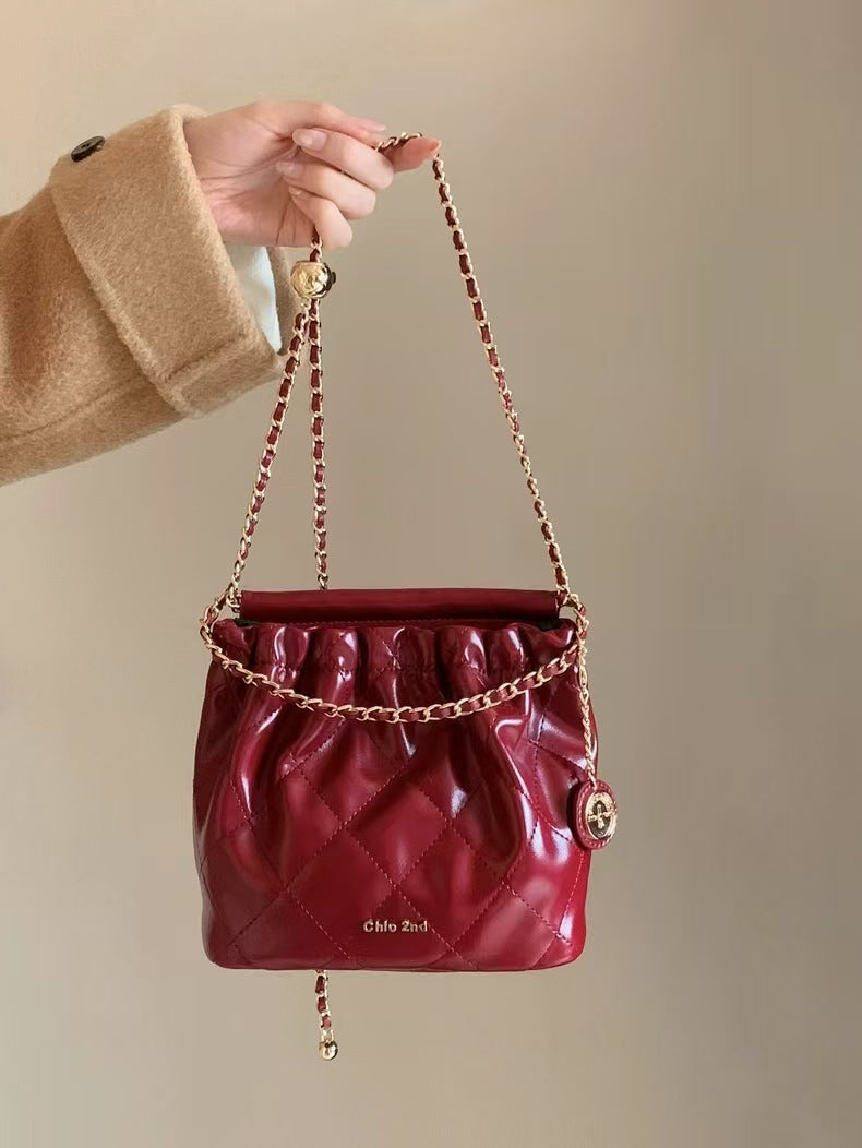 Women's South Wind Gold Party Pleated Versatile Bags