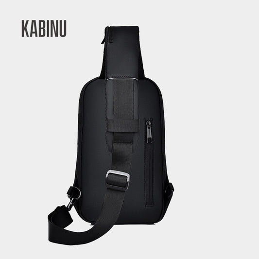 Men's Fashion Solid Color Charging Waterproof Men's Chest Bags