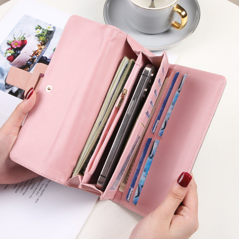 Women's Long Version Personality Large Capacity Mobile Ladies Wallet