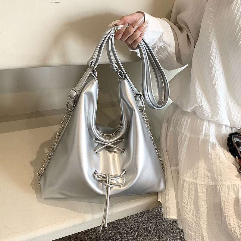Women's Korean Style Bowknot Fashionable Portable Lightweight Women's Shoulder Bag