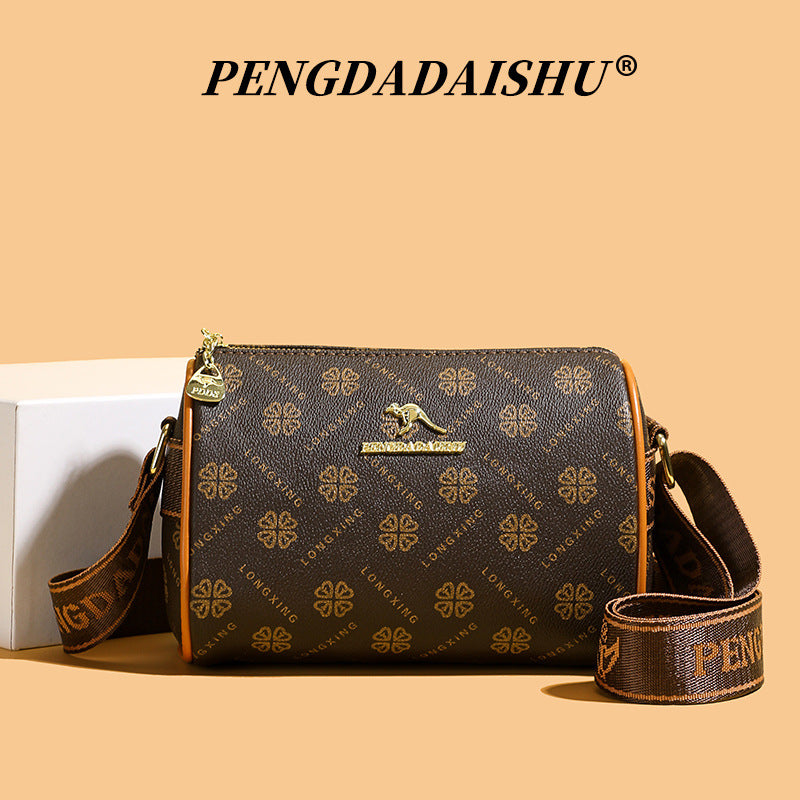 Women's Printed Wide Strap Trendy Fashion Commuter Women's Shoulder Bag