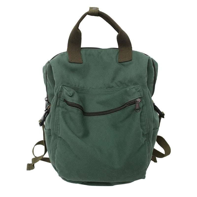 Style Leisure Washed-out Canvas College Korean Backpacks