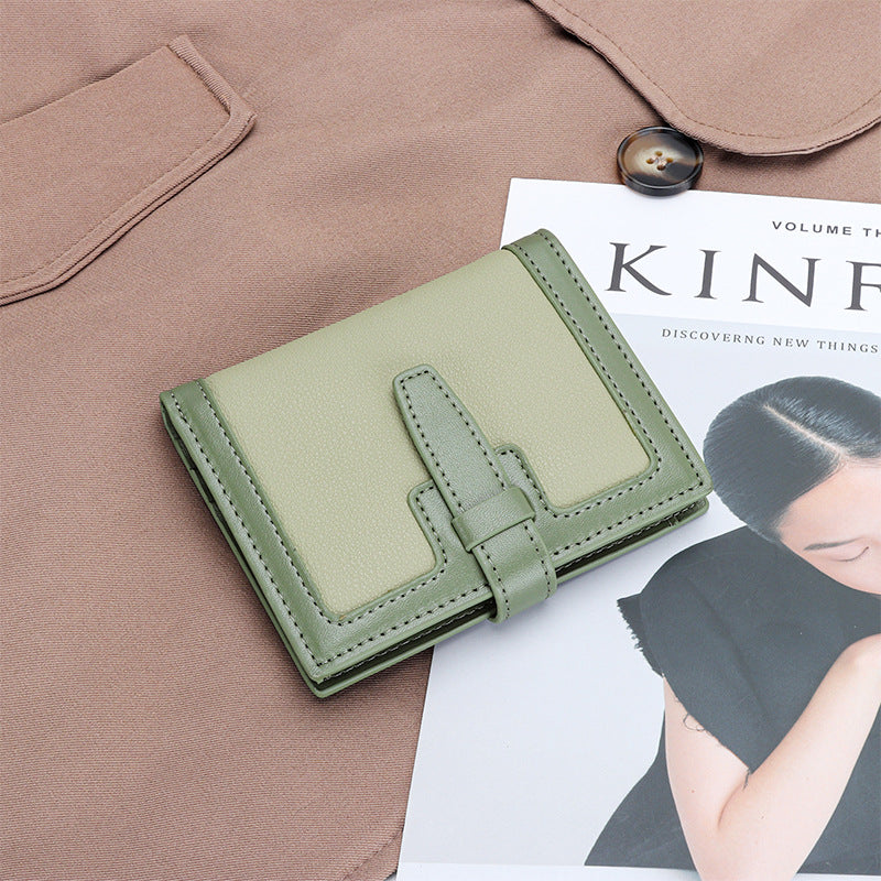 Women's Design Short Leather High High-quality Folded Ladies Wallets