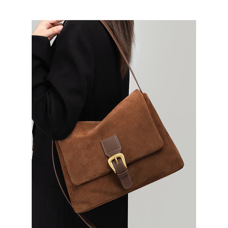 Women's Leather High-grade Exquisite Suede Underarm Women's Messenger Bag