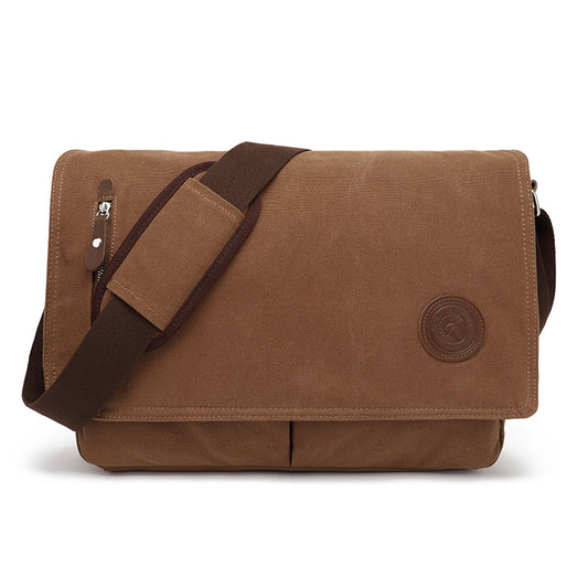 Men's Cotton Canvas Retro Fashion Computer Men's Messenger Bags