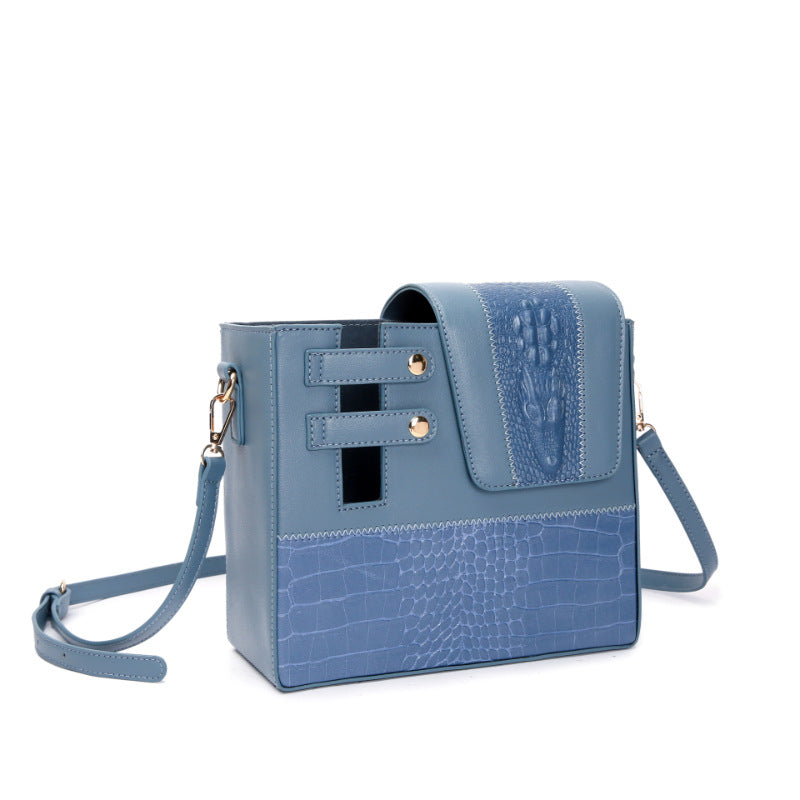 Beverage Bottle Crocodile Pattern Kettle Large Crossbody Bags