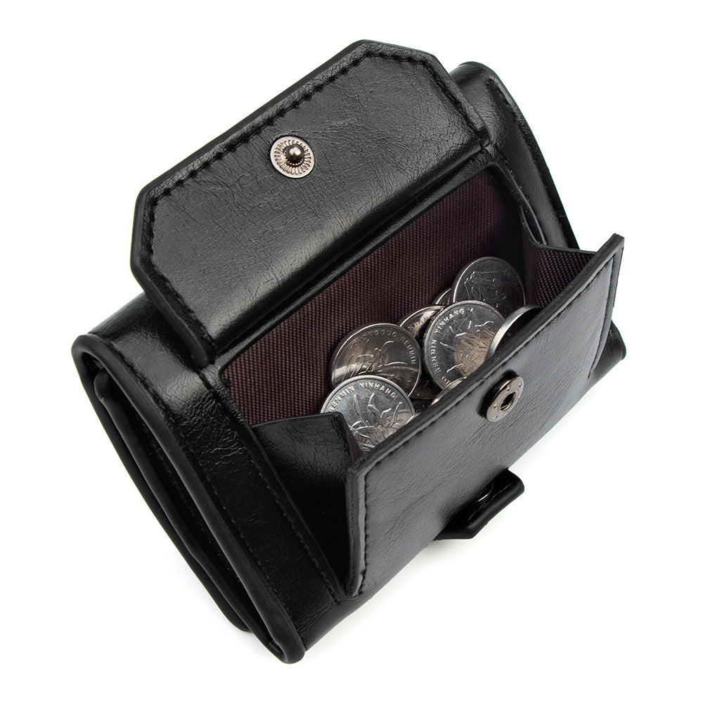 Creative Men's Clutch Fan Snap Button Men's Wallet