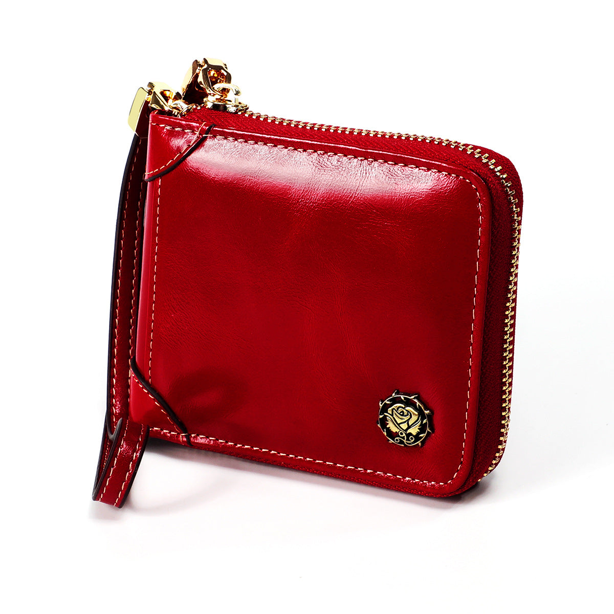 Women's & Men's & Genuine Leather High-grade Short Zip Ladies Wallets