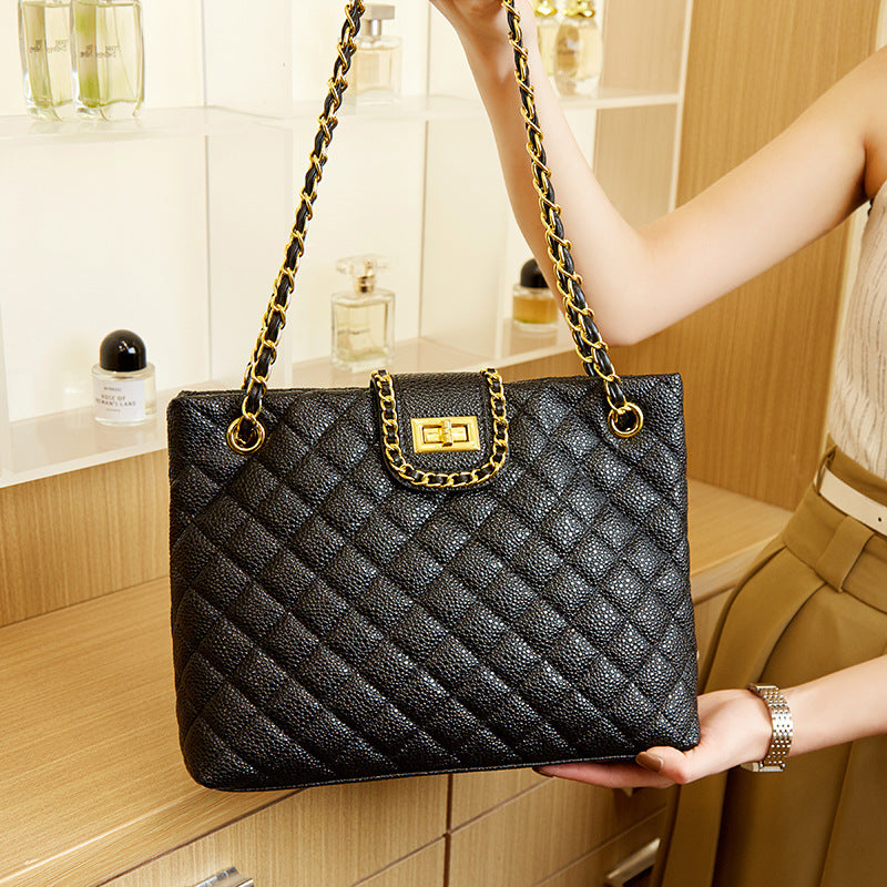 Women's New Large Capacity Fashion Caviar Shoulder Bags