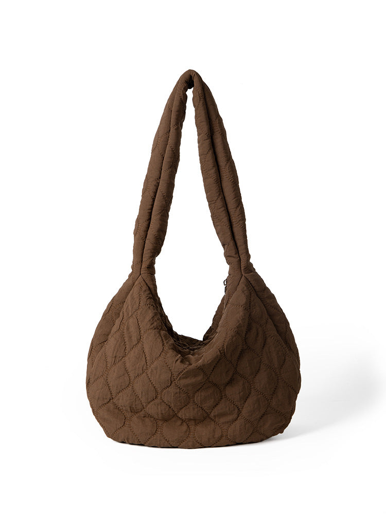 Fashion Design Sense Niche Retro Large Capacity Rhombus Handbags