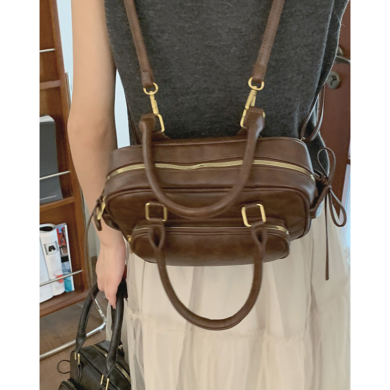 Women's Glamorous Unique Retro Textured Simple Small Square Bags